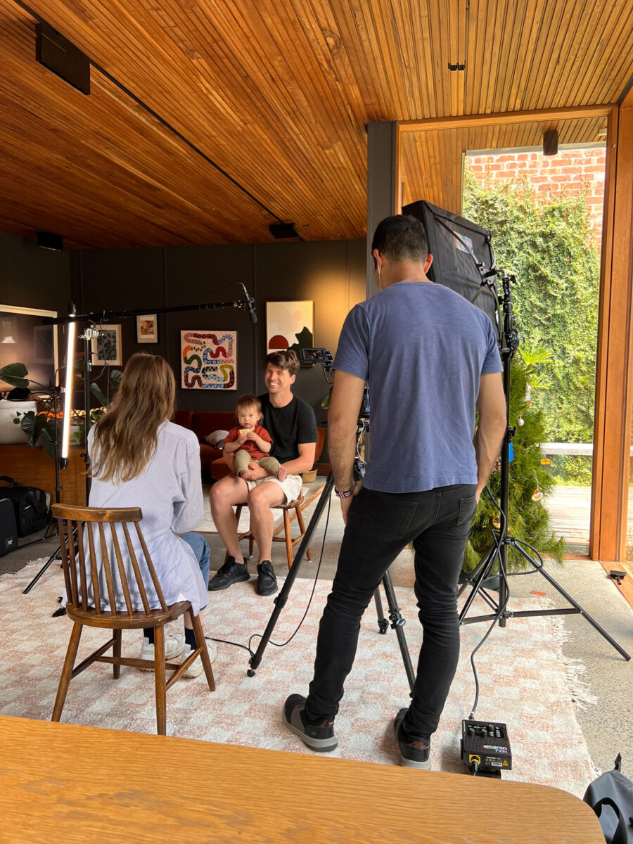 Filming at Davison Collaborative, Brunswick.