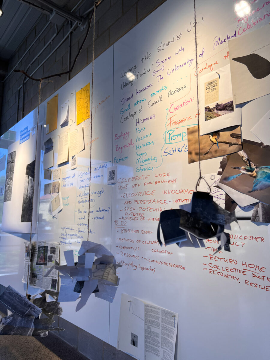 Writing on the whiteboard inside PlaceLab.