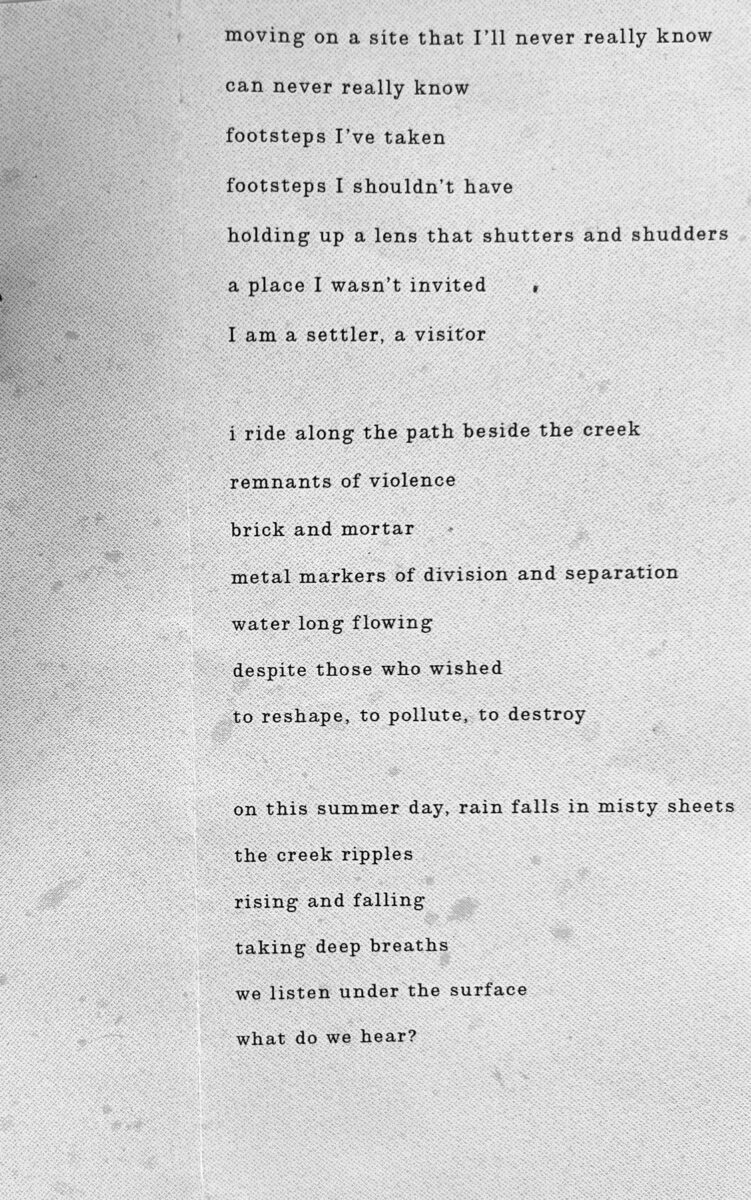 A poem printed in black and white on old paper.