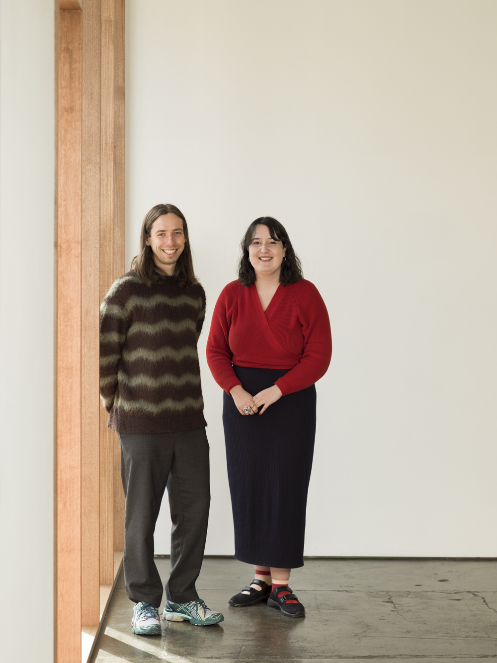 Hayden Stuart, gallery owner and Emma Nixon, Haydens gallery assistant